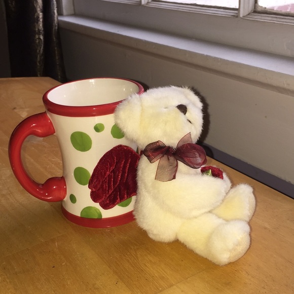 Holiday cup with decor by bear in good condition - Picture 6 of 12